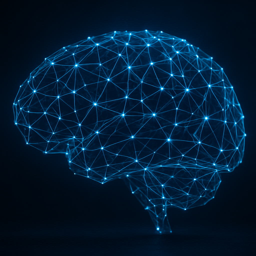 AI neural network visualization representing Hudson AI's technology