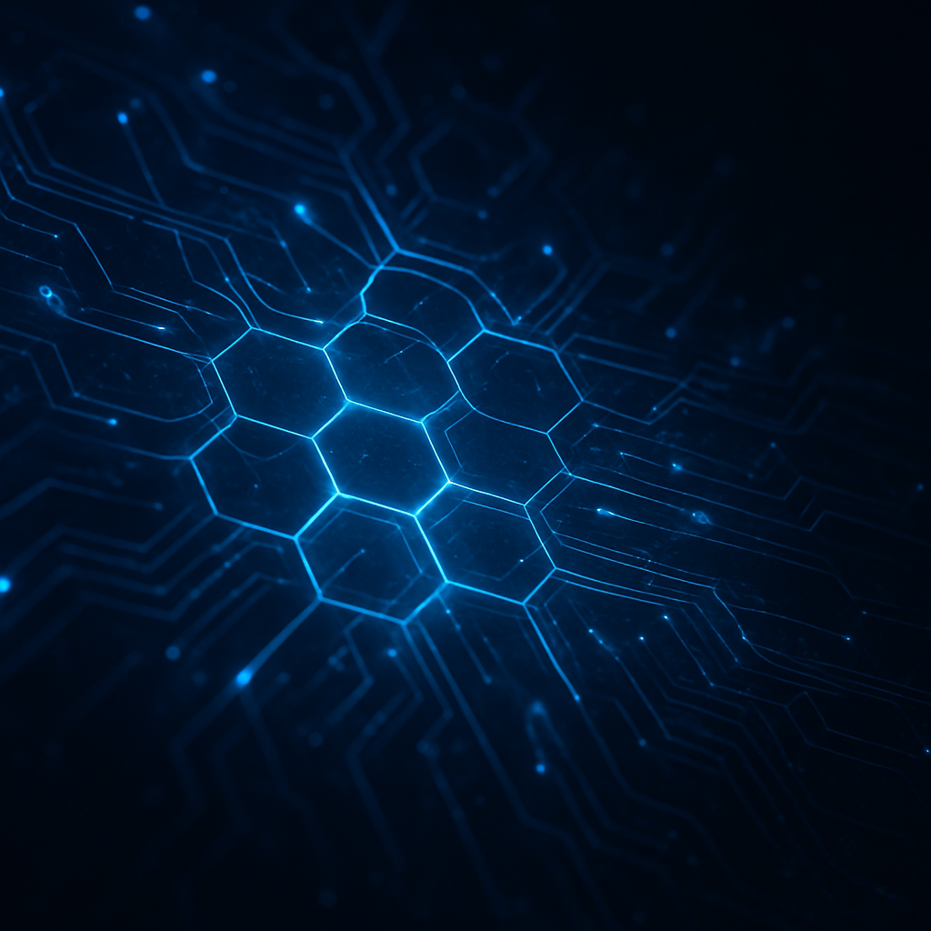 Abstract AI technology network visualization